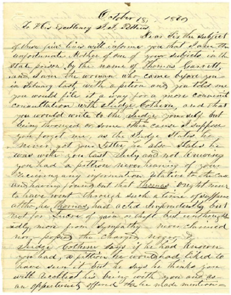 Image of a letter from the archives.